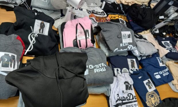 Some of the fake goods seized. Image: Perth and Kinross Council