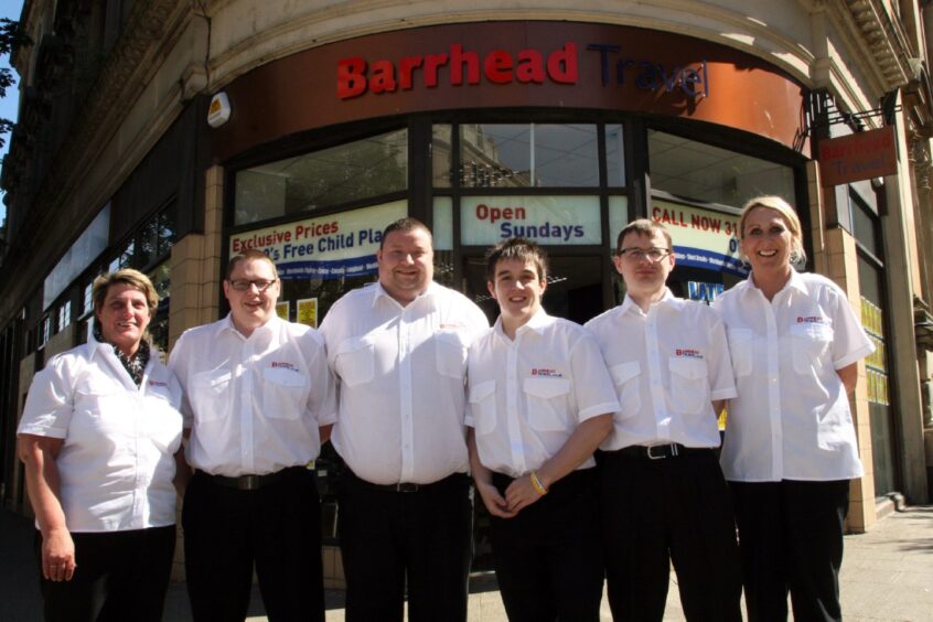 The Barrheaed Travel team in Dundee, 