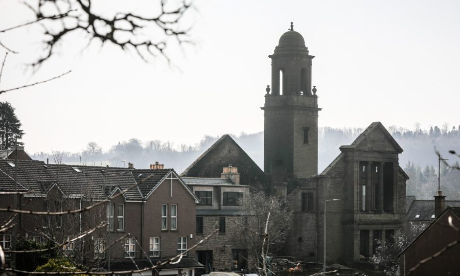 Maison Dieu Church has been gutted by the fire.