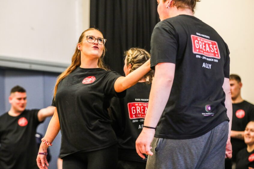 Kirriemuir rehearsals for KAOS production of Grease.