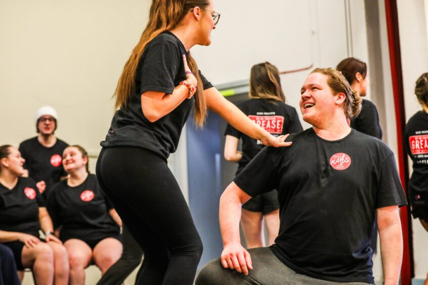 Kirriemuir Amateur Operatic Society Town Hall production of Grease.