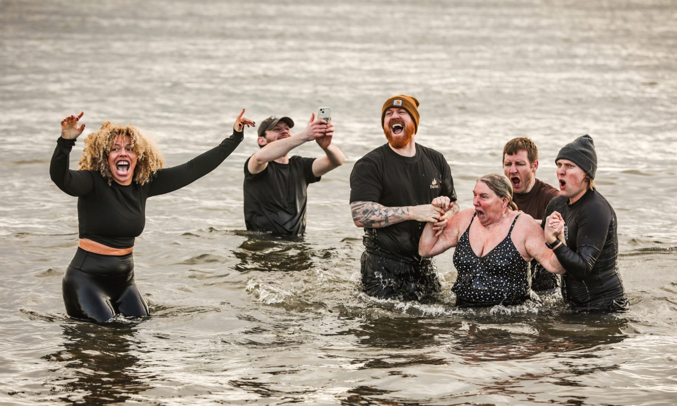 Several more members were baptised in the River Tay in February 2025. Image: Mhairi Edwards/DC Thomson.