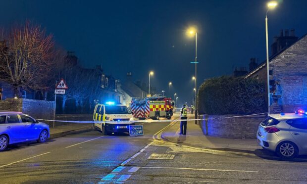 Forfar's Glamis Road has been shut. Image: Logan Hutchison/DC Thomson