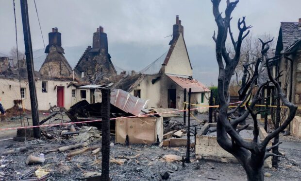 The aftermath of the Fortingall fire. Image: Lindsey Hamilton/DC Thomson