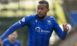 Victor Griffith in action for St Johnstone.