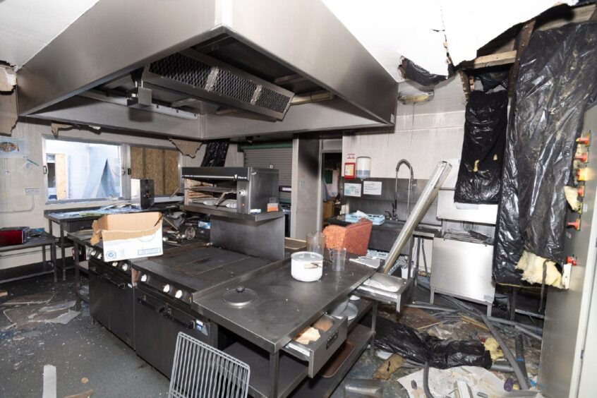 Damage to former Gables adult care home in Forfar.