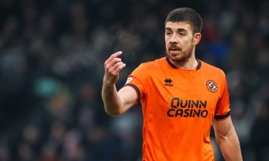 Declan Gallagher in action for Dundee United