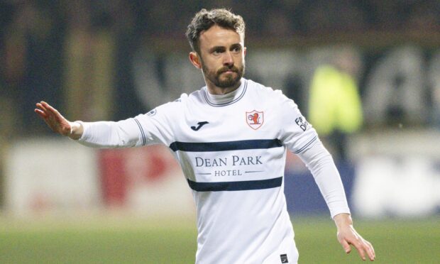 Aidan Connolly in action for Raith Rovers.