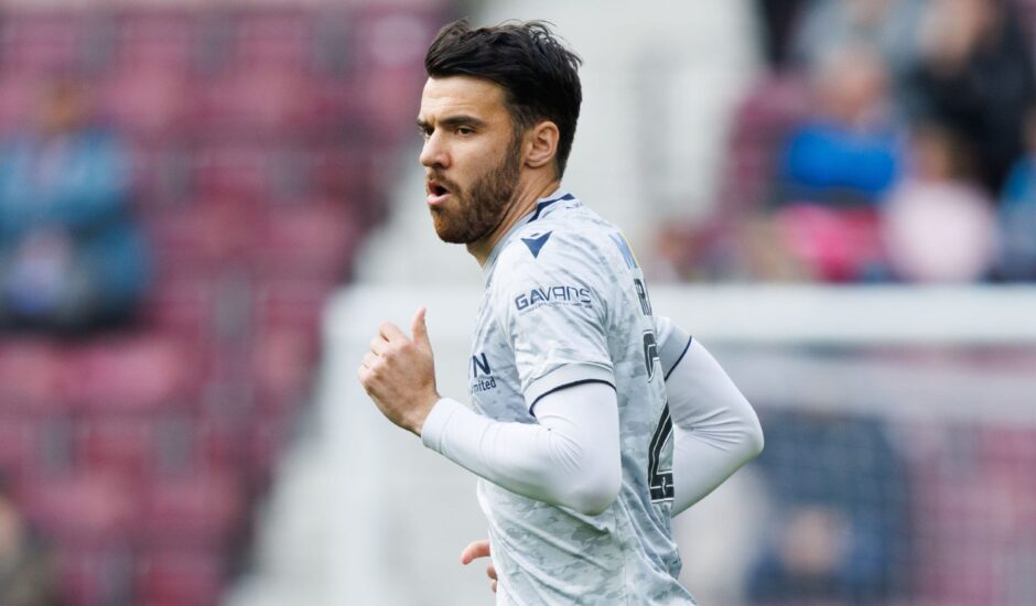 Scott Fraser was back out on the pitch for Dundee at the weekend. Image: Ross Parker/SNS