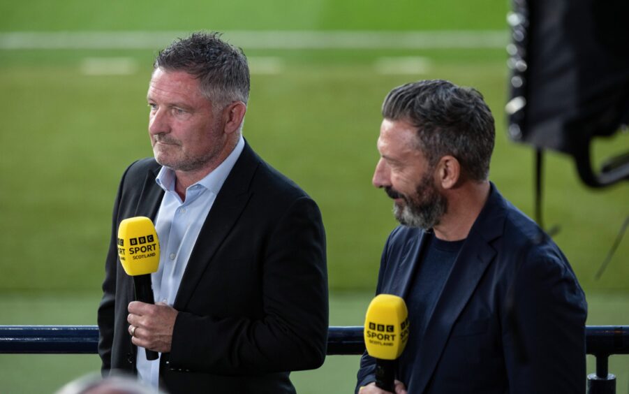 Dundee first-team manager was at Hampden alongside Kilmarnock's Derek McInnes. Image: Craig Foy/SNS