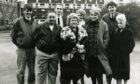 Joanna Lumley at the Skarne blocks in Whitfield in 1989.