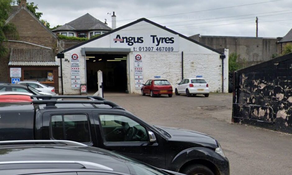 Angus Tyres premises in Queen Street Forfar.