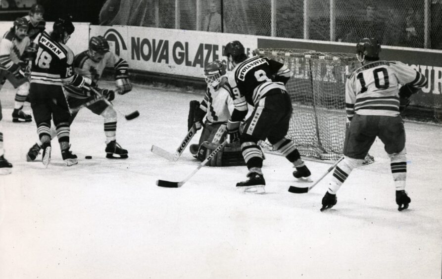 Fife Flyers' Stoyanovich ready to add to his goal tally against the Rockets in 1984