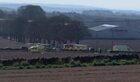 Emergency services after crash on A926 Kirriemuir to Forfar 2.jpg