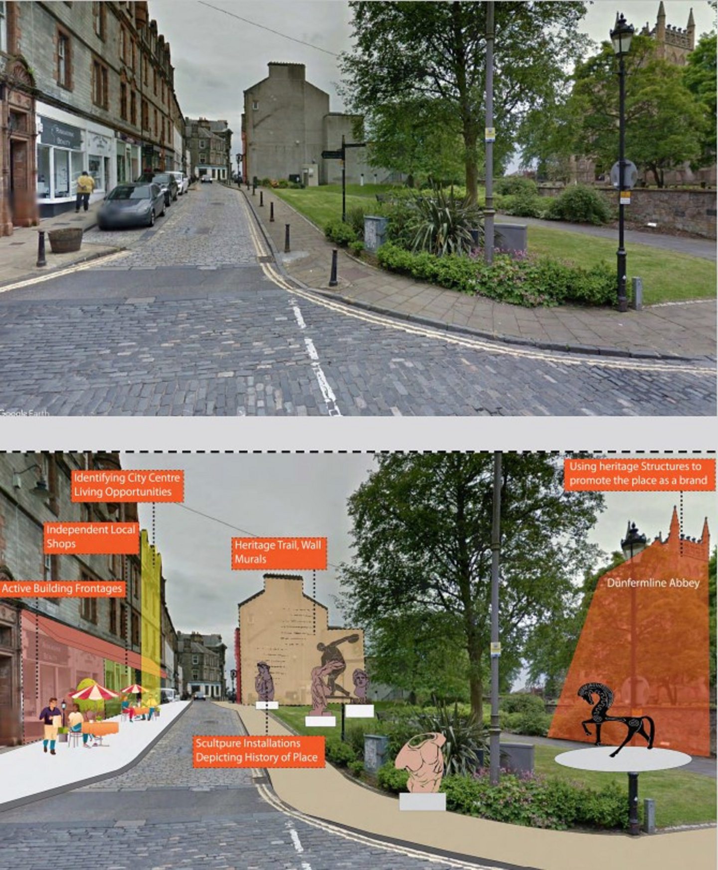 Maygate / Kirkgate junction.