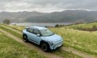 The Kia EV3 above Loch Tummel. Image: Jack McKeown.