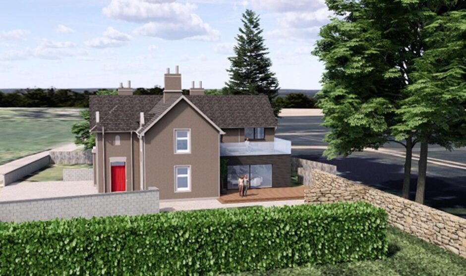 Architects design for Inchbrayock Manse near Montrose.