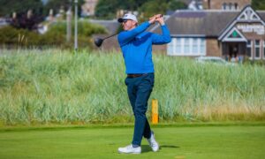 A golfer tees off at Carnoustie, one of the top courses in the region. Image: Steve MacDougall/DC Thomson