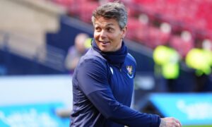 St Johnstone boss Simo Valakari smiling before St Johnstone played Celtic.