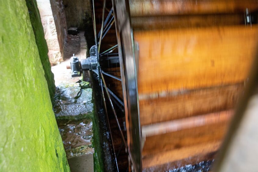 The mill wheel at Barry Mill