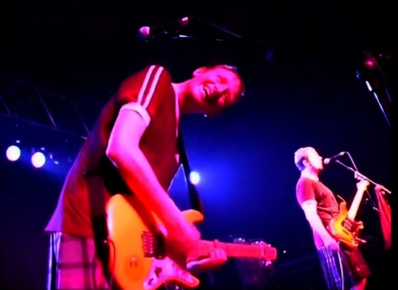 Watson and Adamson on stage in Glasgow