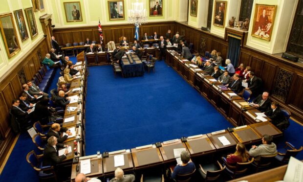 Dundee City Council Chambers. Image: Steve MacDougall/DC Thomson.