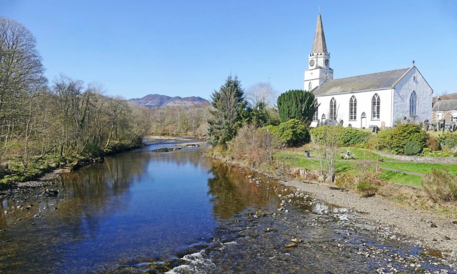 White Church, Comrie, beside River Earn