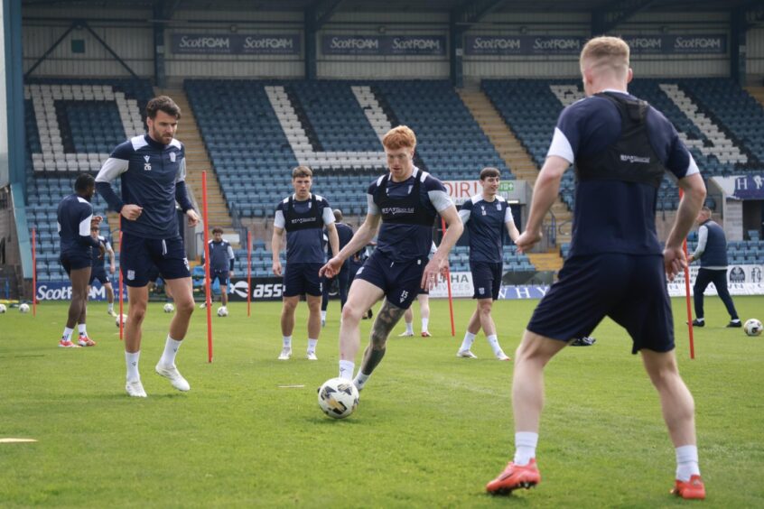 Dundee trained at Dens Park on Thursday. Image: David Young