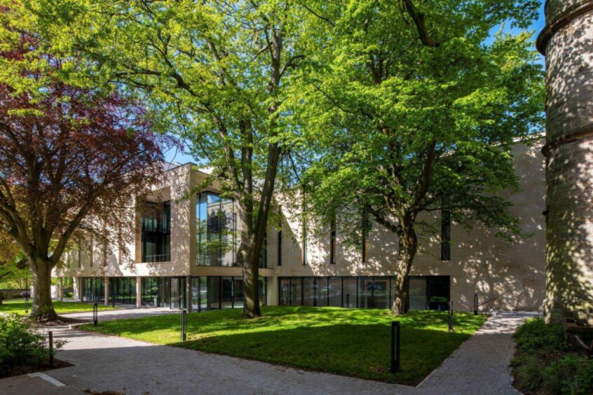 Image shows a general view of the exterior of the Wardlaw Music Centre in St Andrews for What's on in June.
