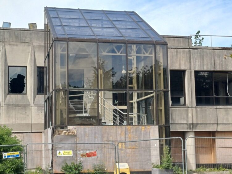 A glass extension at Craigforth Campus