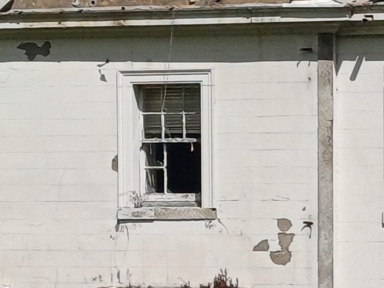 A broken window