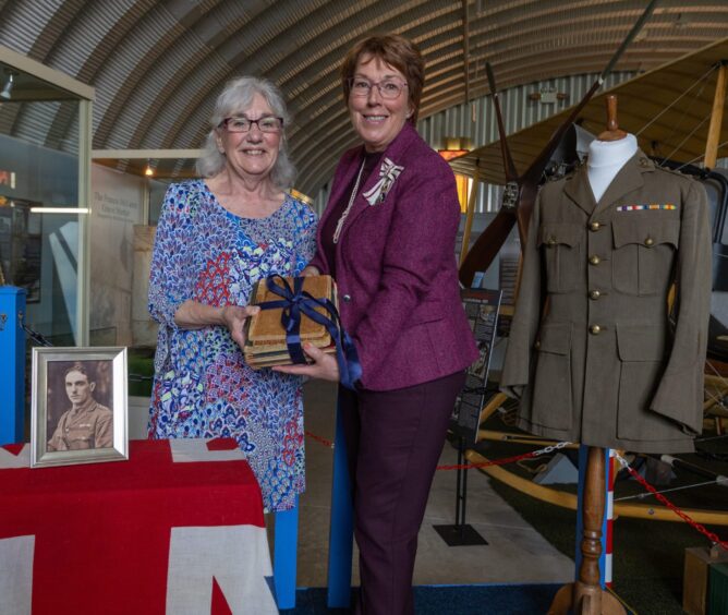 Angus war horse memorabilia gifted to Montrose air station museum.