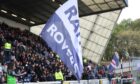 Raith Rovers fans wave a flag at Stark's Park during the recent draw with Morton.