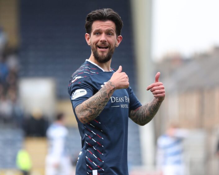 Raith Rovers star Dylan Easton gives the thumbs up.