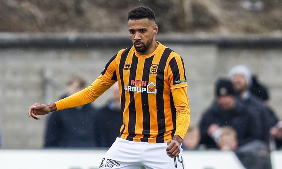East Fife striker Nathan Austin in action.
