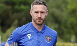 Barry Douglas arrives at McDiarmid Park before a game.