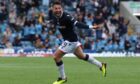 Antonio Portales celebrates wildly before seeing his second goal against Motherwell ruled out by VAR. Image: Craig Foy/SNS