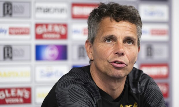 Simo Valakari during his pre-match press conference.
