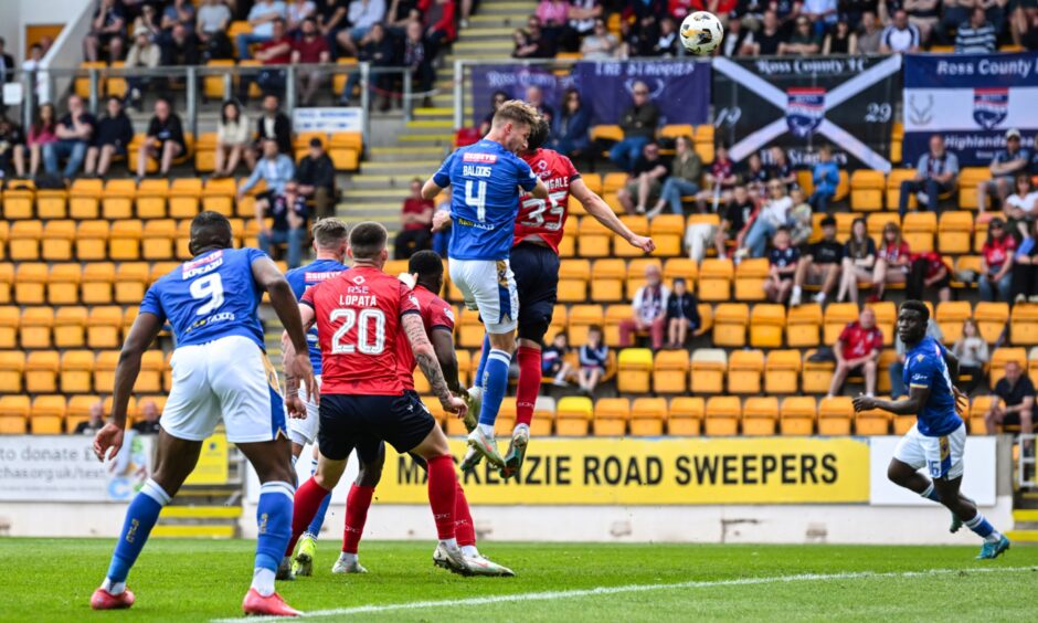 Daniels Balodis scores to make it 1-0 for St Johnstone.