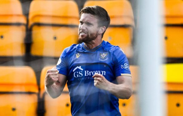 Elliot Watt celebrates his goal against Ross County.