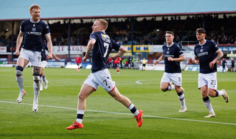 Scott Tiffoney notched his seventh goal of the season on Wednesday. Image: Ross Parker/SNS