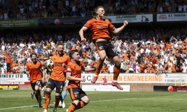 Jumping for joy: Dalby fired United to 4th.