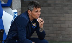 Simo Valakari in the St Johnstone dugout.