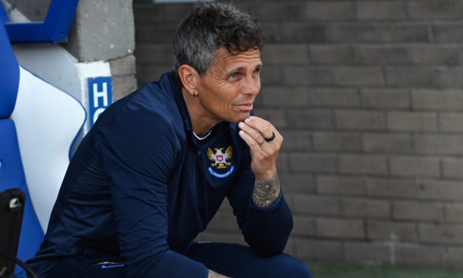 Simo Valakari in the St Johnstone dugout.