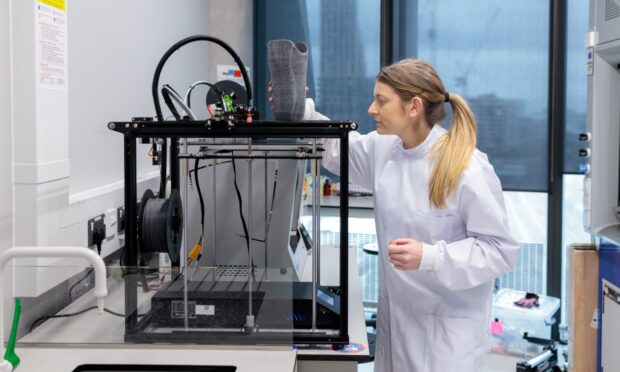 Printing a 3D prototype in the lab at Imperial College London. Image: Imperial College London.