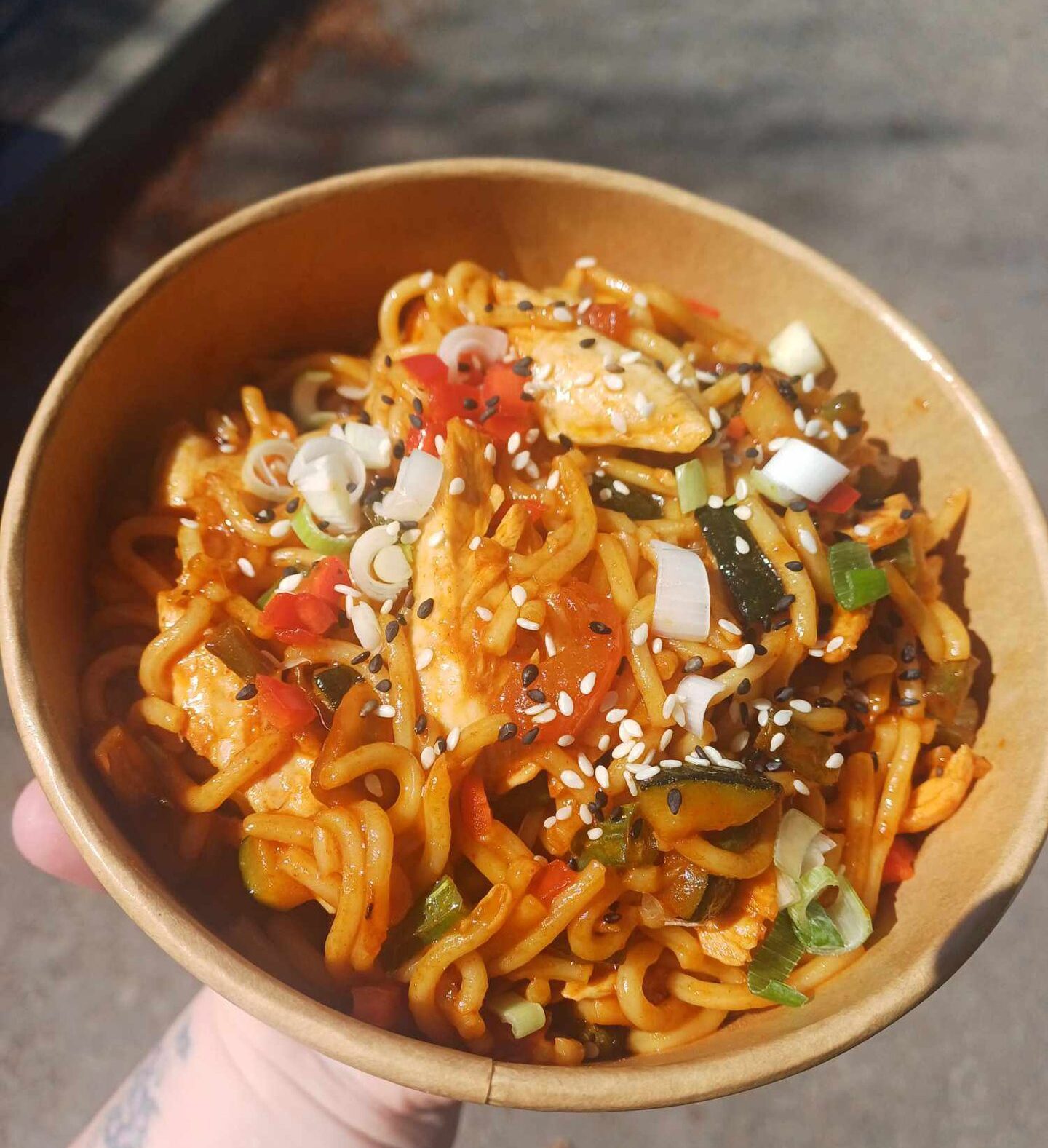 Gochujang chicken noodles.