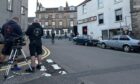 TV crews in Inverkeithing during filming for Karen Pirie. Image: Neil Henderson/DC Thomson