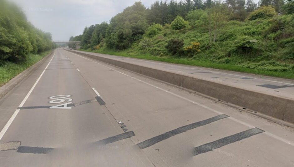 Person taken to hospital after A90 crash near Brechin