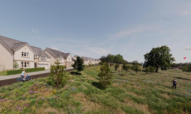 An impression of how the Hillside School, Aberdour development would look