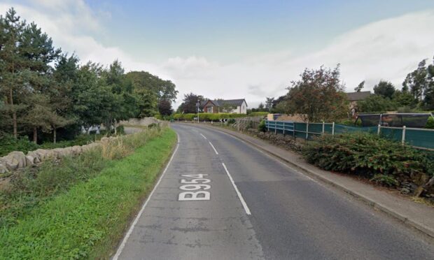 The B954 at Auchterhouse in Angus